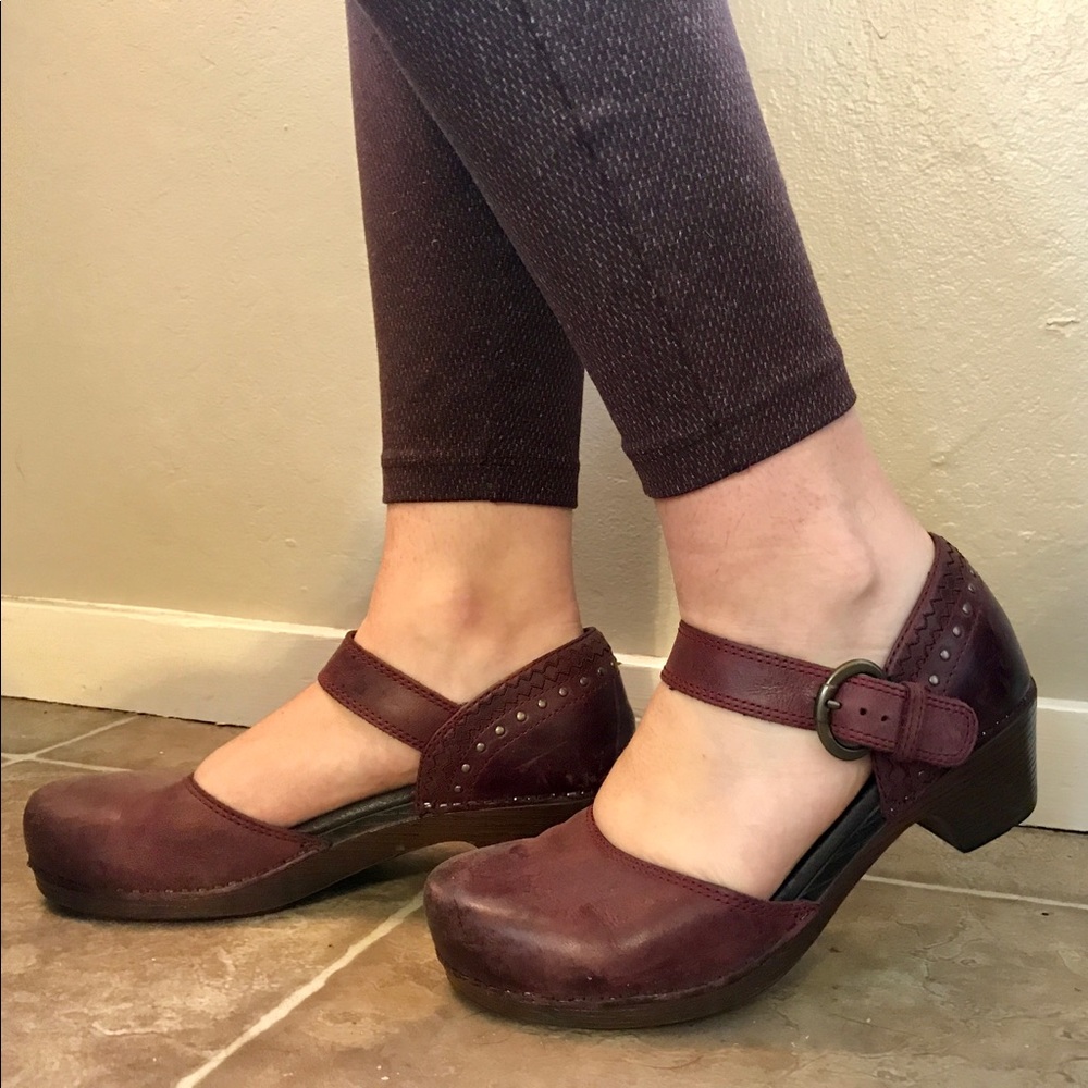 Dansko Mary Jane Clogs with Studded Detail